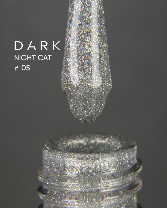 Dark gel polish Night Cat 05, 10 ml