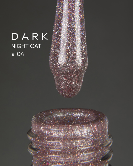 Dark gel polish Night Cat 04, 10 ml